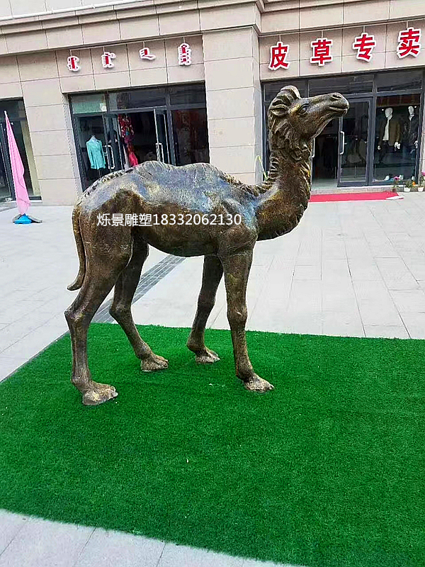 爍景鑄銅駱駝雕塑制作廠家,山東煙臺銅駱駝雕塑